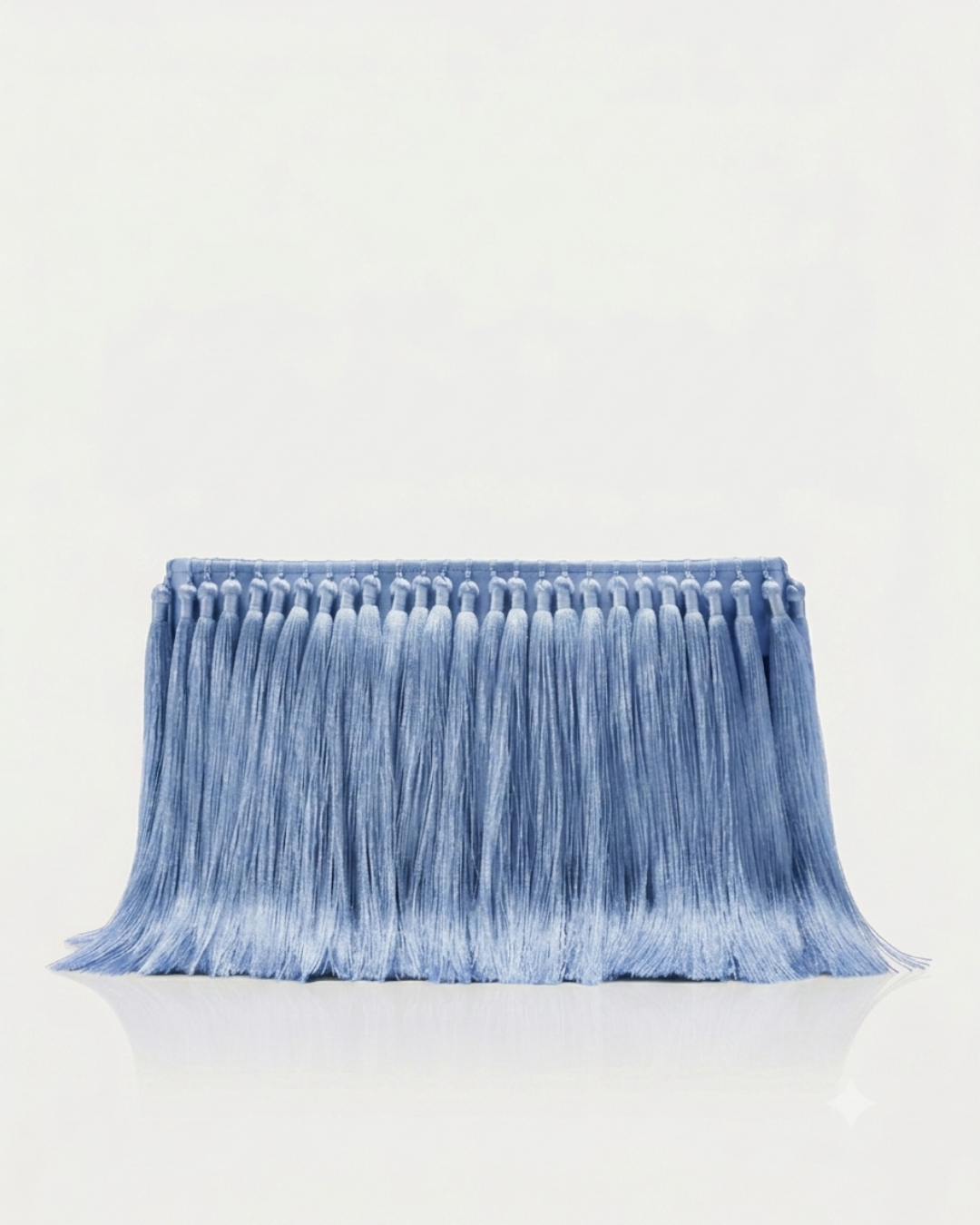 Buz Mavisi Püsküllü Clutch